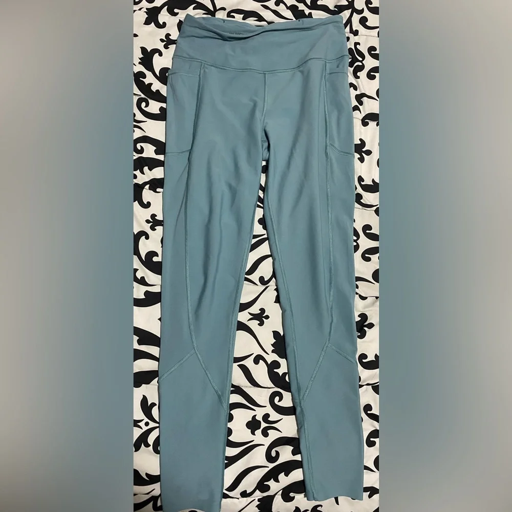 Victoria Sport Light Blue/Green Yoga/workout pants with pockets-size Med - Picture 5 of 11